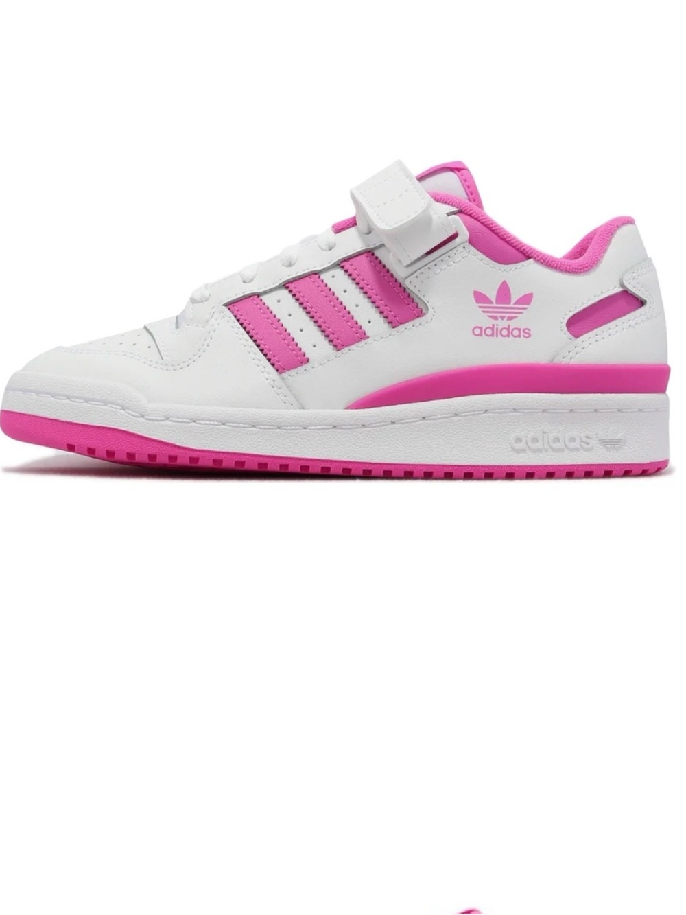 adidas Forum Low J 'White Screaming Pink' sneakers big kids size 5.5